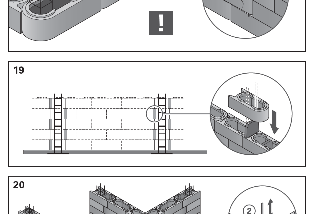 Beispielseite aus der Montageanleitung für das modulare Bausystem von PERI