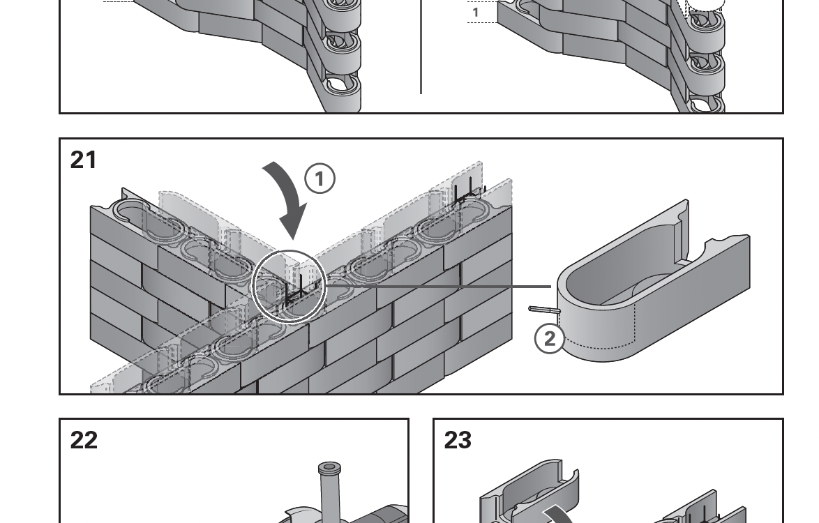 Beispielseite aus der Montageanleitung für das modulare Bausystem von PERI