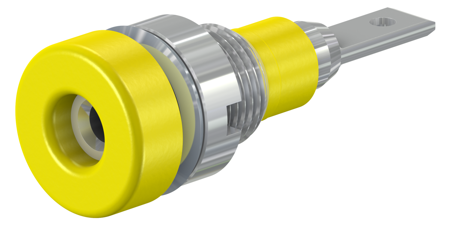 Gelbe Steckverbindung von Stäubli