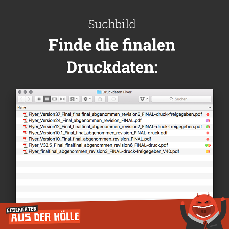 Versionierungschaos im Publishing, von www.ausderhoelle.de