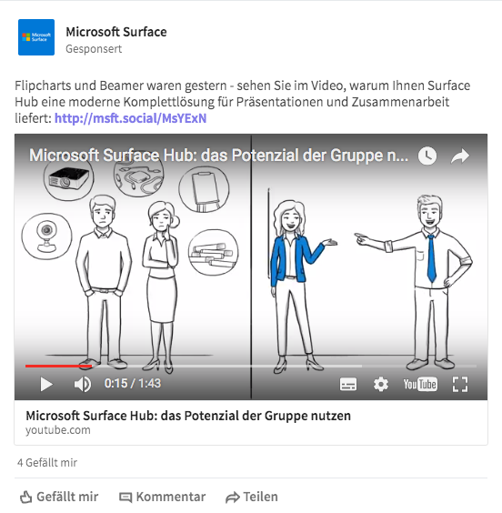Anzeige von Microsoft